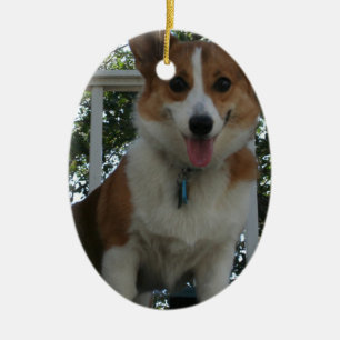 Corgi-Hundeverzierung Keramikornament