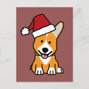 Corgi Hundewelpe Pembroke Welsh Christmas Weihnach Feiertagspostkarte