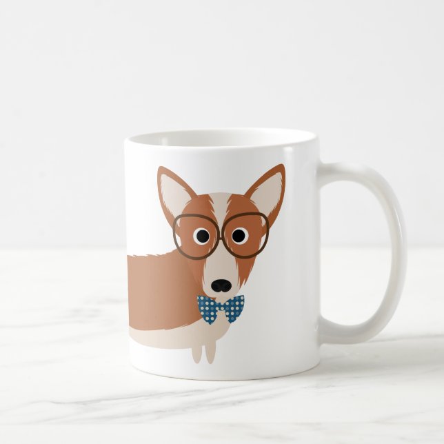 Corgi-Hundewelpen-Kaffee-Tasse Tasse (Rechts)