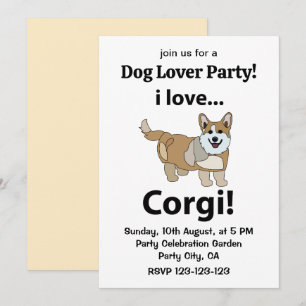 Corgi I Liebe Corgi Einladung