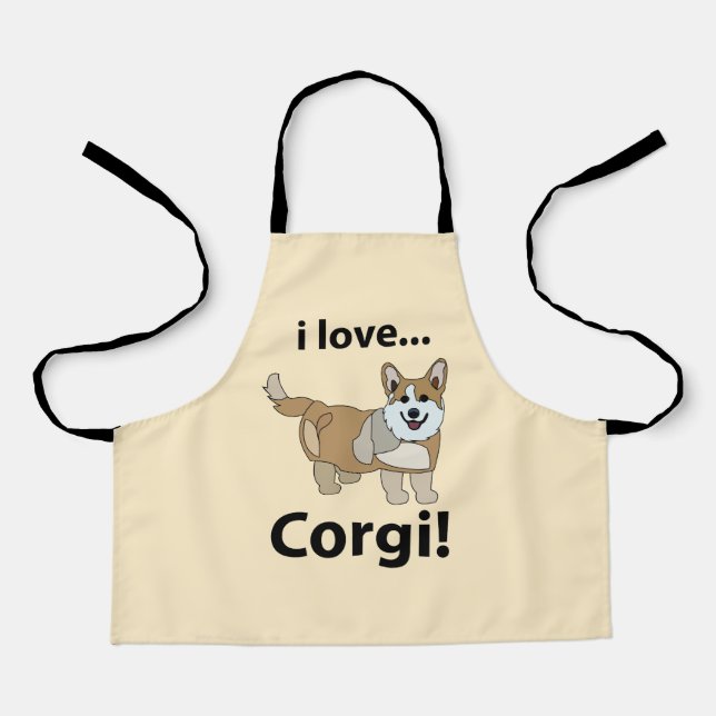 Corgi I Liebe Corgi Kids Schürze (Vorderseite)