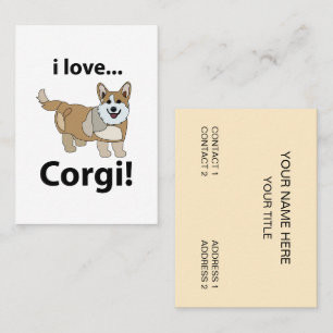 Corgi I Liebe Corgi Visitenkarte