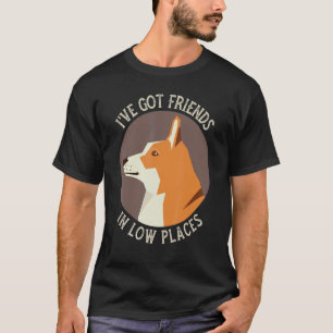 Corgi Ich habe Freunde an niedrigen Orten Pembroke T-Shirt