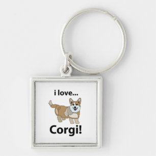 Corgi Ich liebe Corgi Schlüsselanhänger