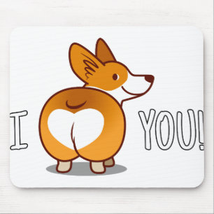 Corgi - Ich Liebe Sie Mousepad