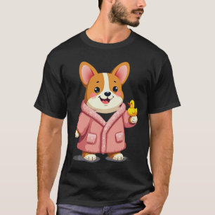 Corgi im Bademantel T-Shirt