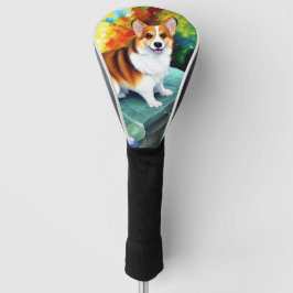 Corgi im Garten Golf Head Cover Headcover