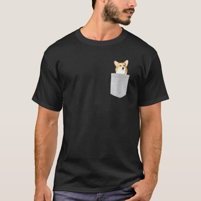 Corgi im Tasche Corgi T-Shirt (Vorderseite)