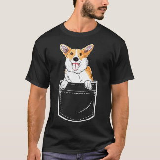 Corgi in deiner vorderen Tasche T Männer Hund Welp T-Shirt