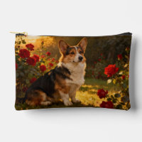 Corgi in den Rosen I