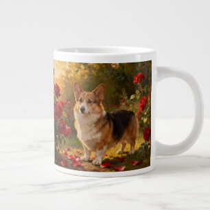 Corgi in den Rosen V Jumbo-Tasse