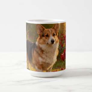 Corgi in den Rosen V Kaffeetasse