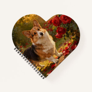 Corgi in den Rosen V Notizbuch