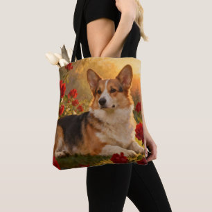 Corgi in den Rosen VI