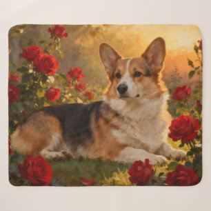 Corgi in den Rosen VI Sherpadecke