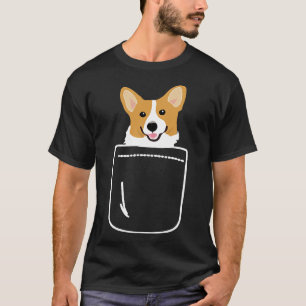 Corgi in der Tasche Corgi verrückter Hund T-Shirt