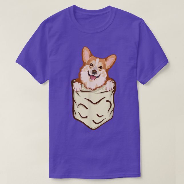 Corgi in Pocket, Funny Dog Lover Geschenke, Ladys  T-Shirt (Design vorne)