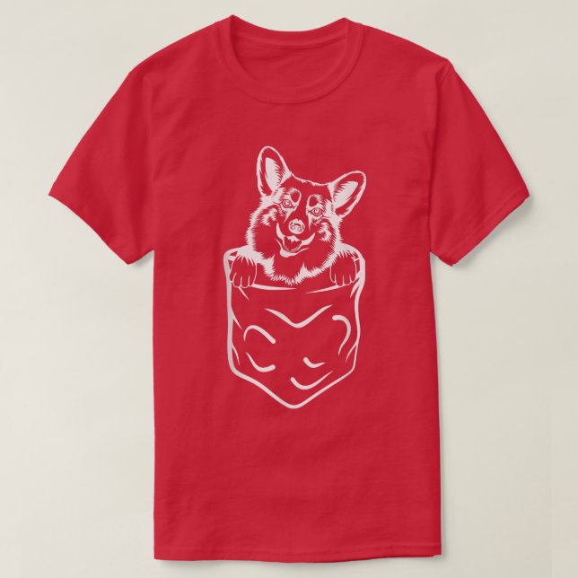 Corgi in Pocket, Funny Dog Lover Geschenke, Ladys  T-Shirt (Design vorne)