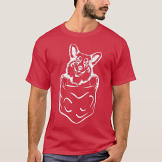 Corgi in Pocket, Funny Dog Lover Geschenke, Ladys T-Shirt