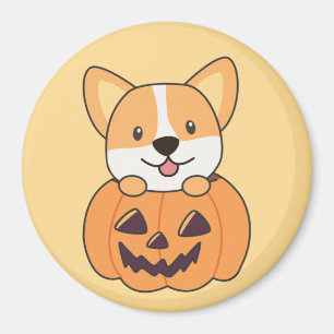 Corgi in Pumpkin Niedliche Hunde glückliche Hallow Magnet