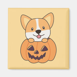 Corgi in Pumpkin Niedliche Hunde glückliche Hallow Magnet