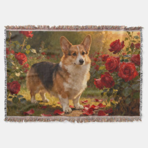Corgi in the Roses V Decke