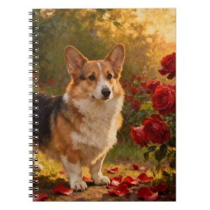 Corgi in the Roses V Notizblock
