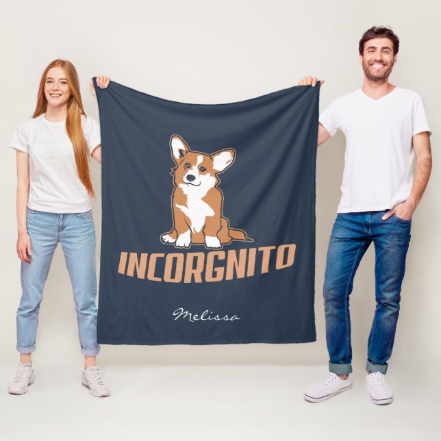 Corgi Incognito Mama Gag Fleecedecke (Beispiel)