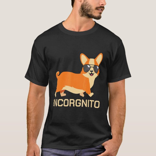 Corgi  Inkognito Niedlich T-Shirt (Vorderseite)