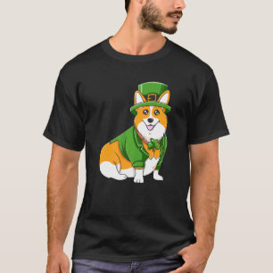 Corgi Irisch C St Patricks Day Hund Shamrock T-Shirt