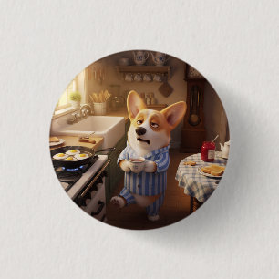 Corgi ist kein Morgenmensch Button