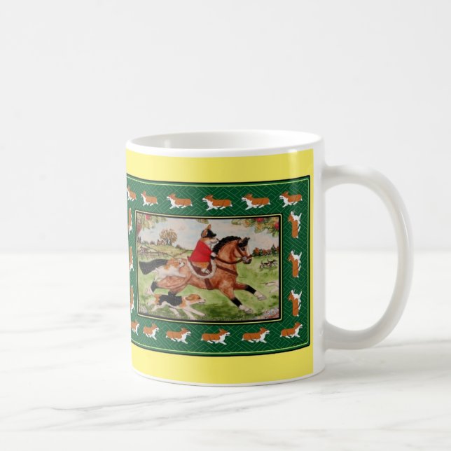 Corgi-Jäger-Fahrten zur Jagdhund-Tasse Tasse (Rechts)