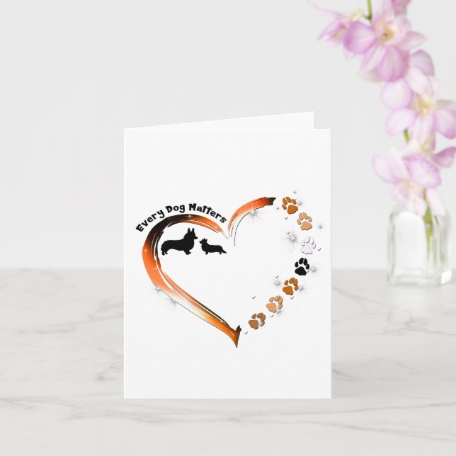 Corgi Jeder Hund ist wichtig für die Hundehunde Karte (Orchidee)