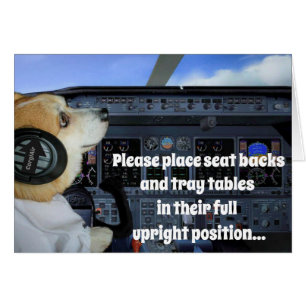 Corgi Jet Pilot Geburtstagskarte