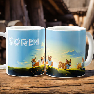 Corgi Joy - Personalisiert Kaffeetasse