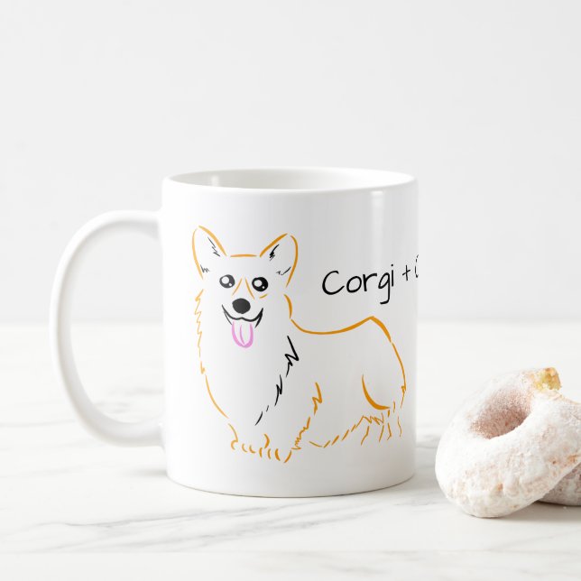 Corgi + Kaffee = Leben Tasse (Mit Donut)