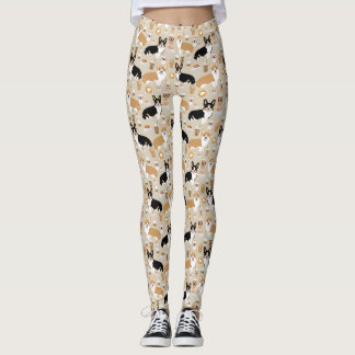 Corgi-Kaffee-Leggings - Wolljacke Corgis Leggings