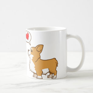 Corgi-Kaffee-Tasse des Valentines Tages Kaffeetasse