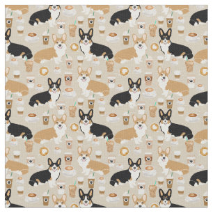 Corgi-Kaffee - Wolljacke Corgihunde Stoff