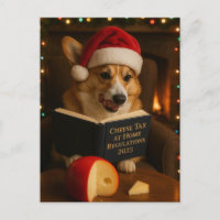 Corgi 'Käse-Steuer' Weihnachtskarte