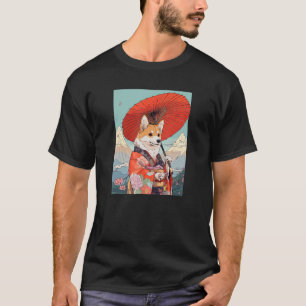 Corgi Kimono Funny Dog Geisha T-Shirt