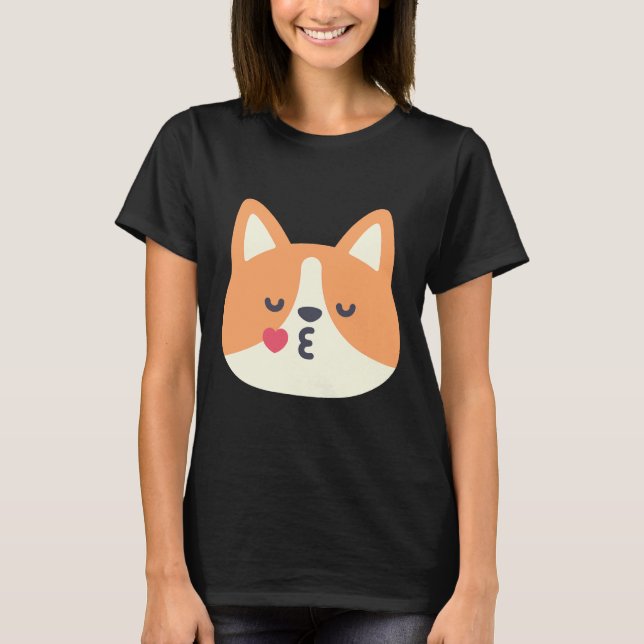 Corgi Kiss T-Shirt (Vorderseite)