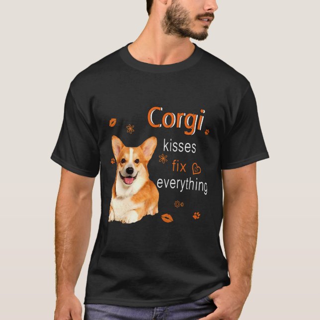 Corgi Kisses Fix Everything   1249 T-Shirt (Vorderseite)