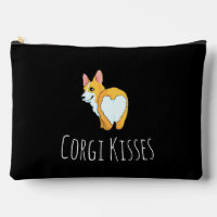 'Corgi Kisses' Lustiges Corgi-Fanartikel Schwarz