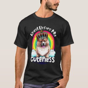 Corgi Knie vor meiner Krone der Niedlichkeit Regen T-Shirt