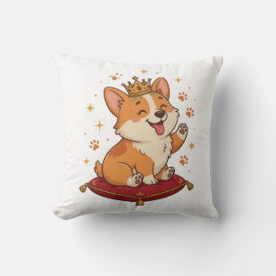 Corgi-König-Wurfkissen Süßer Corgi-Liebhaber-Homed Kissen