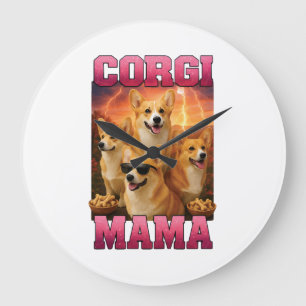 Corgi Kopie Kopie Große Wanduhr