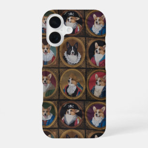 Corgi Kunstgalerie - Lustige Hundeporträts iPhone 16 Hülle