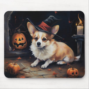 Corgi Kürbisse Halloween Gruselig Mousepad