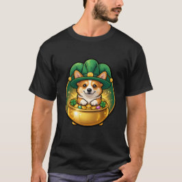 Corgi Leprechaun Pot of Gold St. Patrick’s Day T T-Shirt